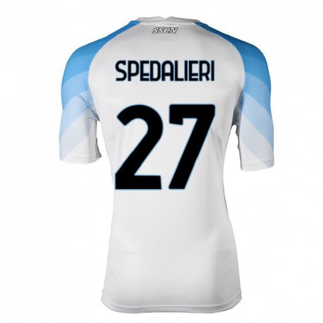 Kandiny Lapset Johnatan Andrea Spedalieri #27 Valkoinen Taivas Sininen Vieraspaita 2022/23 Lyhythihainen Paita T-paita