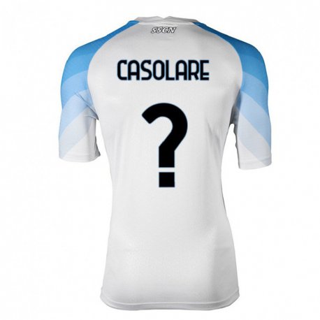 Kandiny Lapset Gabriel Casolare #0 Valkoinen Taivas Sininen Vieraspaita 2022/23 Lyhythihainen Paita T-paita
