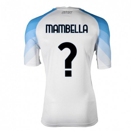 Kandiny Lapset Andrea Mambella #0 Valkoinen Taivas Sininen Vieraspaita 2022/23 Lyhythihainen Paita T-paita