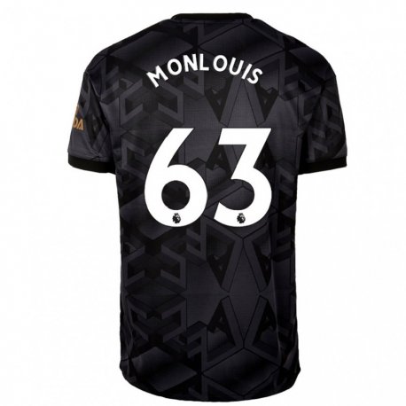 Kandiny Lapset Zane Monlouis #63 Musta Harmaa Vieraspaita 2022/23 Lyhythihainen Paita T-paita