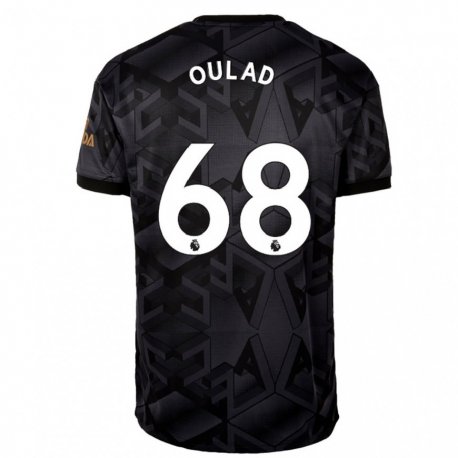 Kandiny Lapset Salah-eddine Oulad M'hand #68 Musta Harmaa Vieraspaita 2022/23 Lyhythihainen Paita T-paita