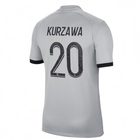 Kandiny Lapset Layvin Kurzawa #20 Harmaa Vieraspaita 2022/23 Lyhythihainen Paita T-paita