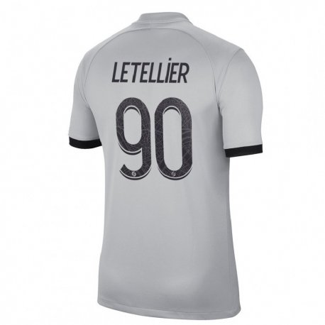Kandiny Lapset Alexandre Letellier #90 Harmaa Vieraspaita 2022/23 Lyhythihainen Paita T-paita