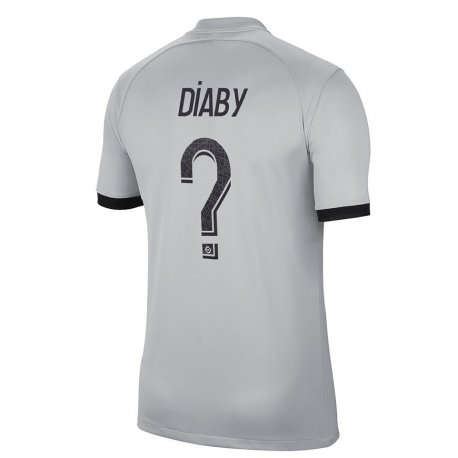 Kandiny Lapset Ibrahima Diaby #0 Harmaa Vieraspaita 2022/23 Lyhythihainen Paita T-paita