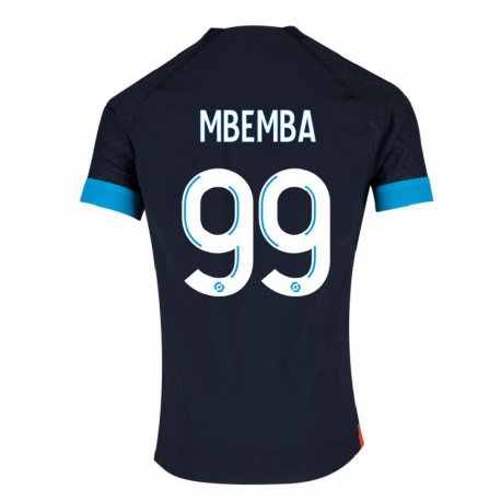 Kandiny Lapset Chancel Mbemba #99 Musta Olympia Vieraspaita 2022/23 Lyhythihainen Paita T-paita