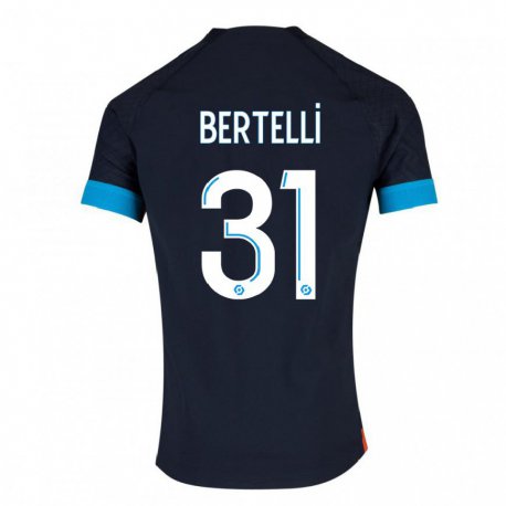 Kandiny Lapset Ugo Bertelli #31 Musta Olympia Vieraspaita 2022/23 Lyhythihainen Paita T-paita