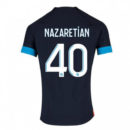 Kandiny Lapset Manuel Nazaretian #40 Musta Olympia Vieraspaita 2022/23 Lyhythihainen Paita T-paita