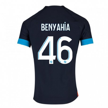 Kandiny Lapset Aylan Benyahia-Tani #46 Musta Olympia Vieraspaita 2022/23 Lyhythihainen Paita T-paita