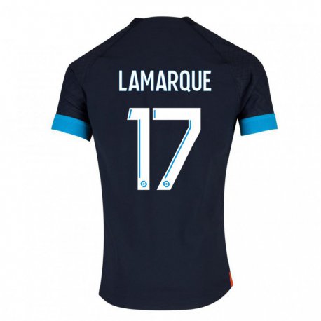 Kandiny Lapset Alais Lamarque #17 Musta Olympia Vieraspaita 2022/23 Lyhythihainen Paita T-paita
