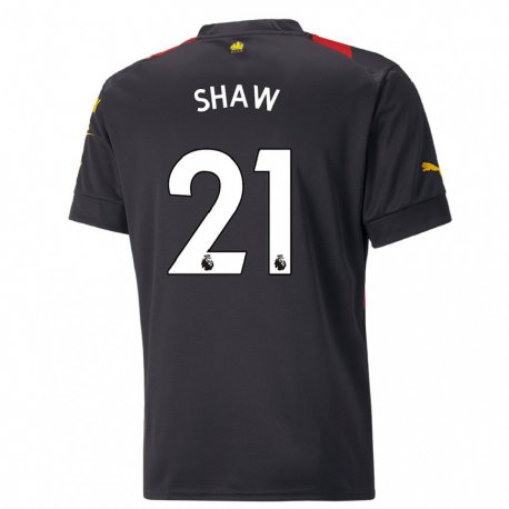Kandiny Lapset Khadija Shaw #21 Musta Punainen Vieraspaita 2022/23 Lyhythihainen Paita T-paita