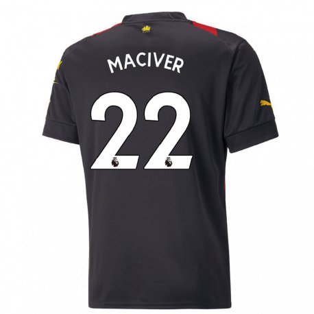 Kandiny Lapset Sandy Maciver #22 Musta Punainen Vieraspaita 2022/23 Lyhythihainen Paita T-paita