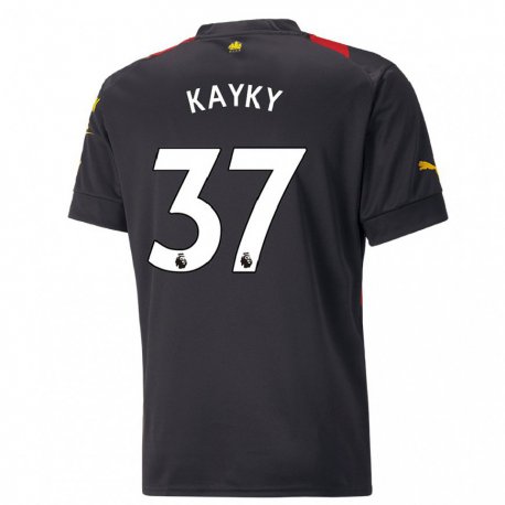 Kandiny Lapset Kayky #37 Musta Punainen Vieraspaita 2022/23 Lyhythihainen Paita T-paita
