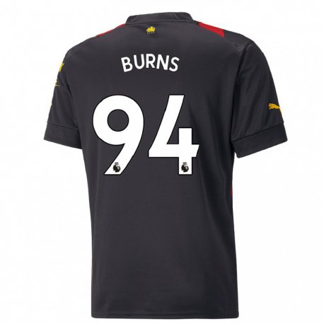 Kandiny Lapset Finley Burns #94 Musta Punainen Vieraspaita 2022/23 Lyhythihainen Paita T-paita