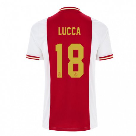 Kandiny Miesten Lorenzo Lucca #18 Tummanpunainen Valkoinen Kotipaita 2022/23 Lyhythihainen Paita T-paita