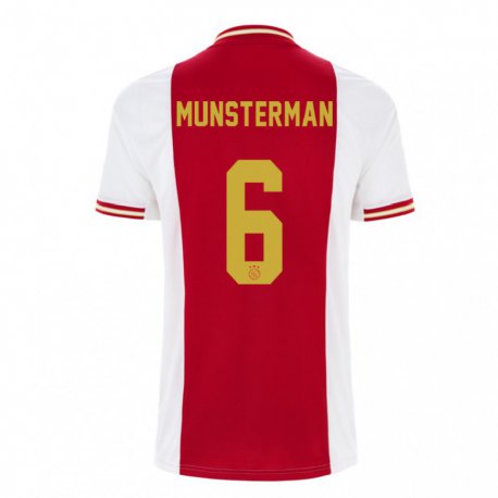 Kandiny Miesten Marthe Munsterman #6 Tummanpunainen Valkoinen Kotipaita 2022/23 Lyhythihainen Paita T-paita