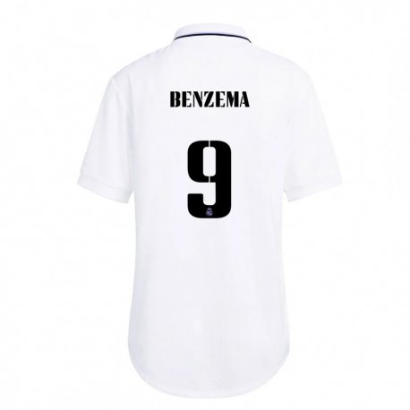 Kandiny Miesten Karim Benzema #9 Valkoinen Violetti Kotipaita 2022/23 Lyhythihainen Paita T-paita