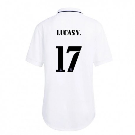 Kandiny Miesten Lucas Vazquez #17 Valkoinen Violetti Kotipaita 2022/23 Lyhythihainen Paita T-paita