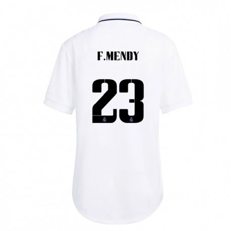 Kandiny Miesten Ferland Mendy #23 Valkoinen Violetti Kotipaita 2022/23 Lyhythihainen Paita T-paita