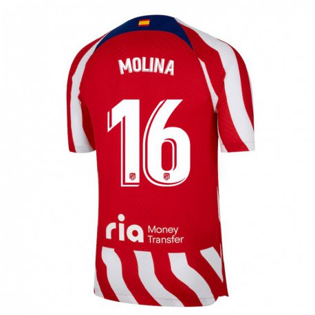 Kandiny Miesten Nahuel Molina #16 Punainen Valkoinen Sininen Kotipaita 2022/23 Lyhythihainen Paita T-paita