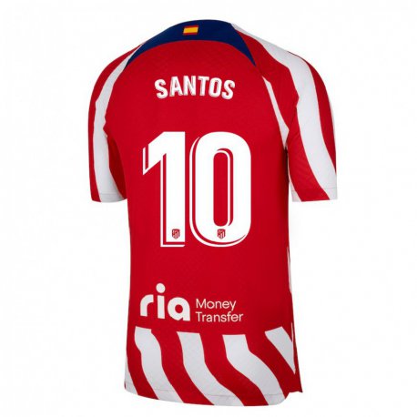 Kandiny Miesten Leicy Santos #10 Punainen Valkoinen Sininen Kotipaita 2022/23 Lyhythihainen Paita T-paita