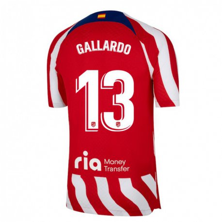 Kandiny Miesten Lola Gallardo #13 Punainen Valkoinen Sininen Kotipaita 2022/23 Lyhythihainen Paita T-paita