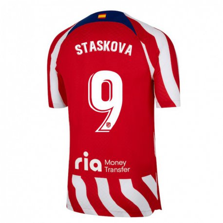Kandiny Miesten Andrea Staskova #9 Punainen Valkoinen Sininen Kotipaita 2022/23 Lyhythihainen Paita T-paita