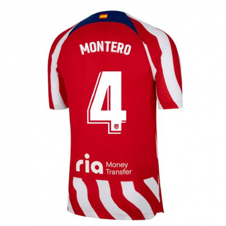 Kandiny Miesten Francisco Montero #4 Punainen Valkoinen Sininen Kotipaita 2022/23 Lyhythihainen Paita T-paita