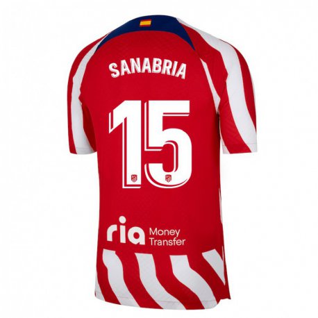 Kandiny Miesten Juan Sanabria #15 Punainen Valkoinen Sininen Kotipaita 2022/23 Lyhythihainen Paita T-paita