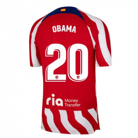 Kandiny Miesten Federico Obama #20 Punainen Valkoinen Sininen Kotipaita 2022/23 Lyhythihainen Paita T-paita