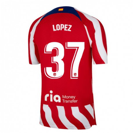 Kandiny Miesten Alex Lopez #37 Punainen Valkoinen Sininen Kotipaita 2022/23 Lyhythihainen Paita T-paita