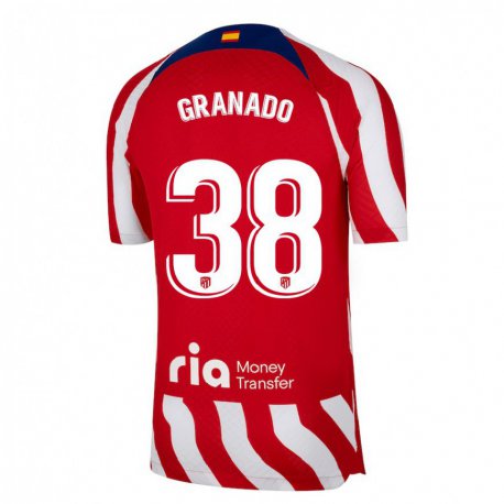 Kandiny Miesten Adrian Granado #38 Punainen Valkoinen Sininen Kotipaita 2022/23 Lyhythihainen Paita T-paita