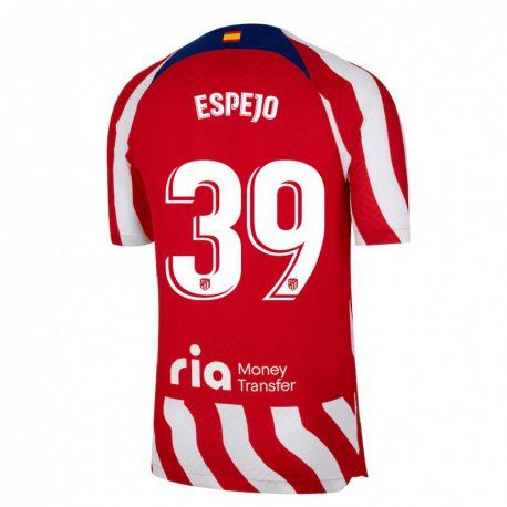 Kandiny Miesten Diego Espejo #39 Punainen Valkoinen Sininen Kotipaita 2022/23 Lyhythihainen Paita T-paita