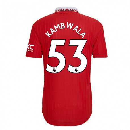 Kandiny Miesten Willy Kambwala #53 Punainen Kotipaita 2022/23 Lyhythihainen Paita T-paita