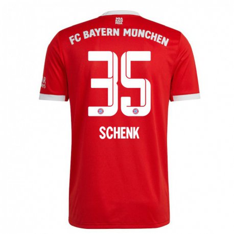 Kandiny Miesten Johannes Schenk #35 Neon Punainen Valkoinen Kotipaita 2022/23 Lyhythihainen Paita T-paita