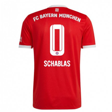 Kandiny Miesten Matteo Schablas #0 Neon Punainen Valkoinen Kotipaita 2022/23 Lyhythihainen Paita T-paita