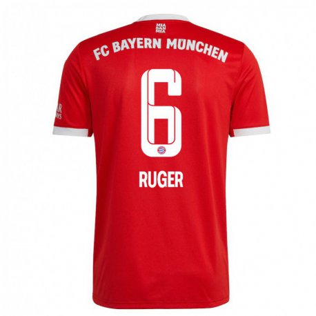 Kandiny Miesten Kurt Ruger #6 Neon Punainen Valkoinen Kotipaita 2022/23 Lyhythihainen Paita T-paita