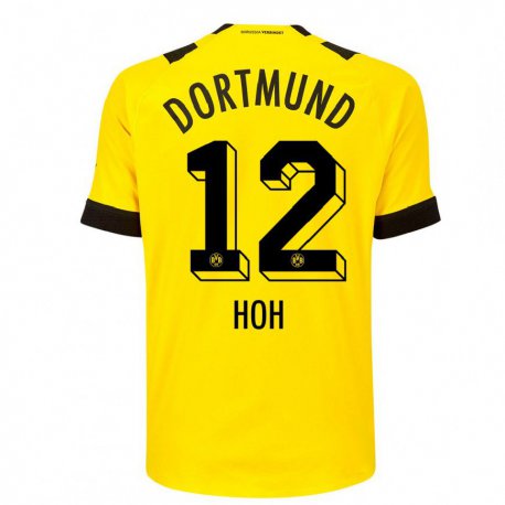 Kandiny Miesten Hendrik Hoh #12 Keltainen Kotipaita 2022/23 Lyhythihainen Paita T-paita
