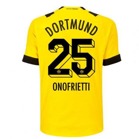 Kandiny Miesten Vincenzo Onofrietti #25 Keltainen Kotipaita 2022/23 Lyhythihainen Paita T-paita