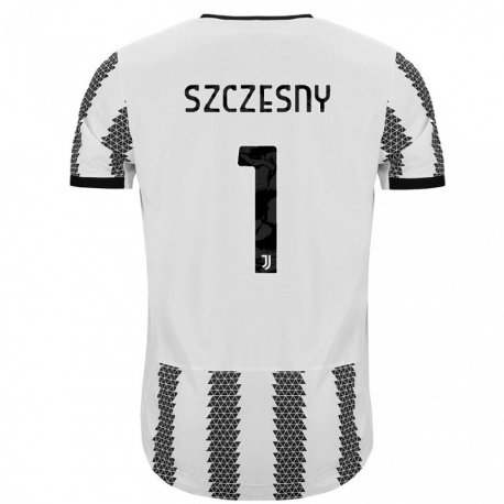 Kandiny Miesten Wojciech Szczesny #1 Valkoinen Musta Kotipaita 2022/23 Lyhythihainen Paita T-paita