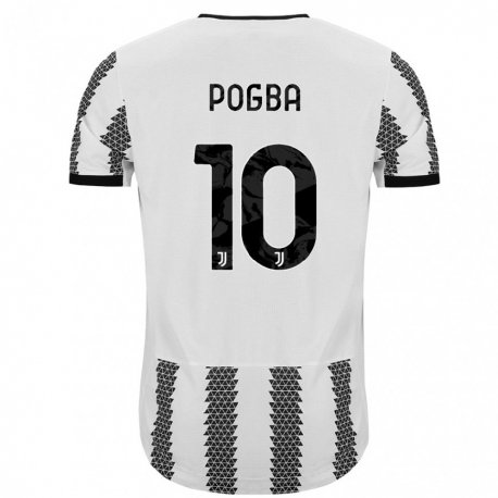 Kandiny Miesten Paul Pogba #10 Valkoinen Musta Kotipaita 2022/23 Lyhythihainen Paita T-paita