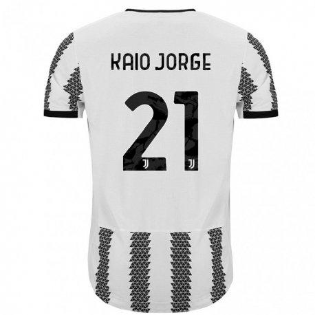 Kandiny Miesten Kaio Jorge #21 Valkoinen Musta Kotipaita 2022/23 Lyhythihainen Paita T-paita
