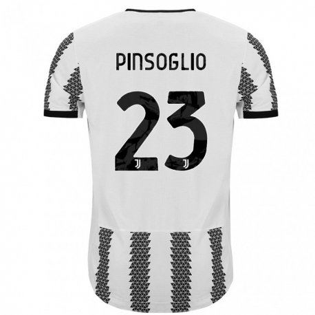 Kandiny Miesten Carlo Pinsoglio #23 Valkoinen Musta Kotipaita 2022/23 Lyhythihainen Paita T-paita