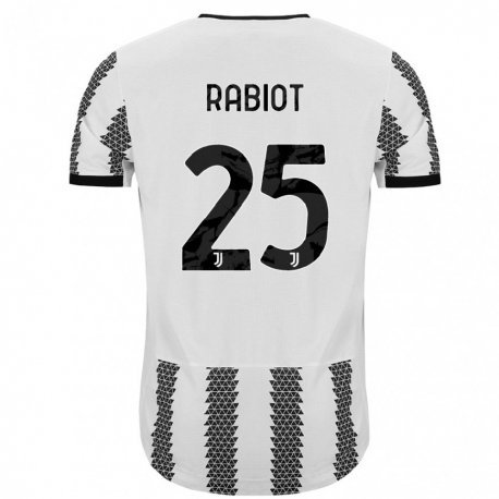 Kandiny Miesten Adrien Rabiot #25 Valkoinen Musta Kotipaita 2022/23 Lyhythihainen Paita T-paita