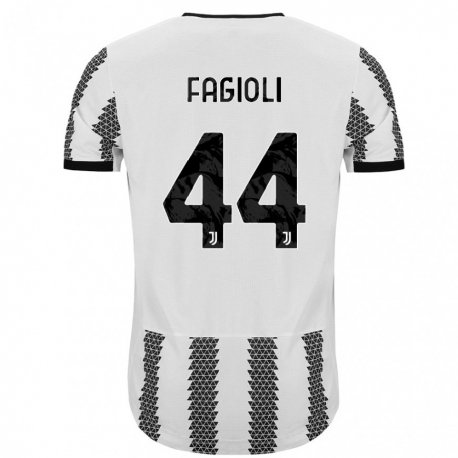 Kandiny Miesten Nicolo Fagioli #44 Valkoinen Musta Kotipaita 2022/23 Lyhythihainen Paita T-paita