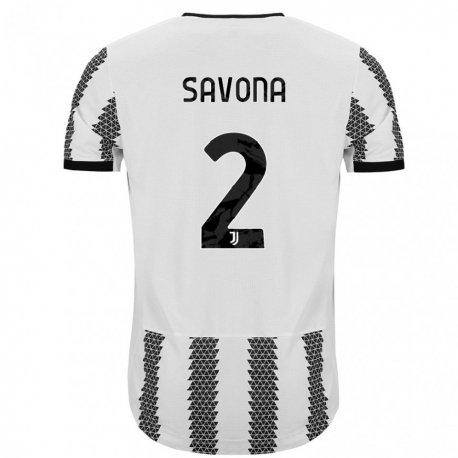 Kandiny Miesten Nicolo Savona #2 Valkoinen Musta Kotipaita 2022/23 Lyhythihainen Paita T-paita