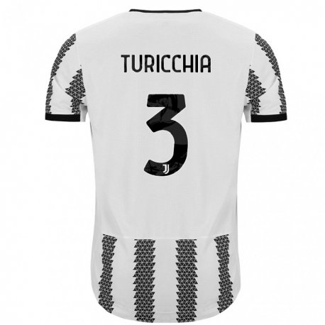 Kandiny Miesten Riccardo Turicchia #3 Valkoinen Musta Kotipaita 2022/23 Lyhythihainen Paita T-paita