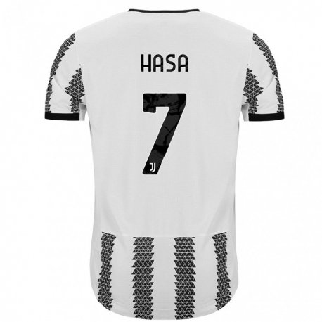 Kandiny Miesten Luis Hasa #7 Valkoinen Musta Kotipaita 2022/23 Lyhythihainen Paita T-paita
