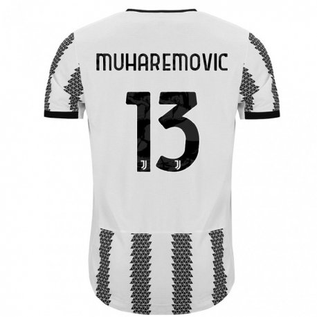 Kandiny Miesten Tarik Muharemovic #13 Valkoinen Musta Kotipaita 2022/23 Lyhythihainen Paita T-paita
