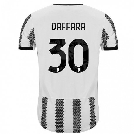 Kandiny Miesten Giovanni Daffara #30 Valkoinen Musta Kotipaita 2022/23 Lyhythihainen Paita T-paita