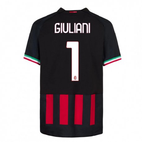 Kandiny Miesten Laura Giuliani #1 Musta Punainen Kotipaita 2022/23 Lyhythihainen Paita T-paita